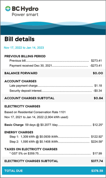 Hydro-bill